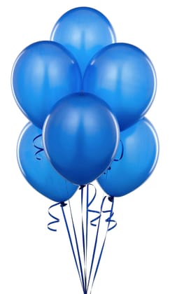 Wanna Party Metallic Royal Blue Latex Balloons 12"