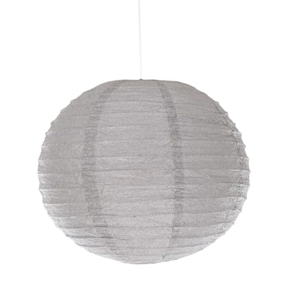 Wanna Party 12" Glitter Silver Lantern