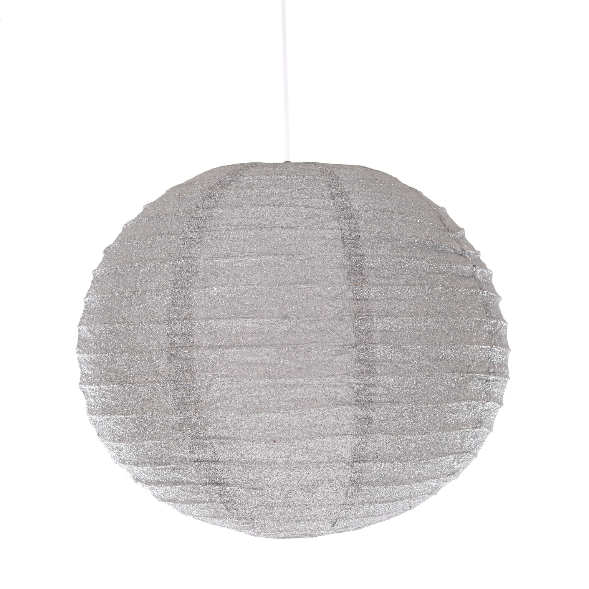 Wanna Party 12" Glitter Silver Lantern