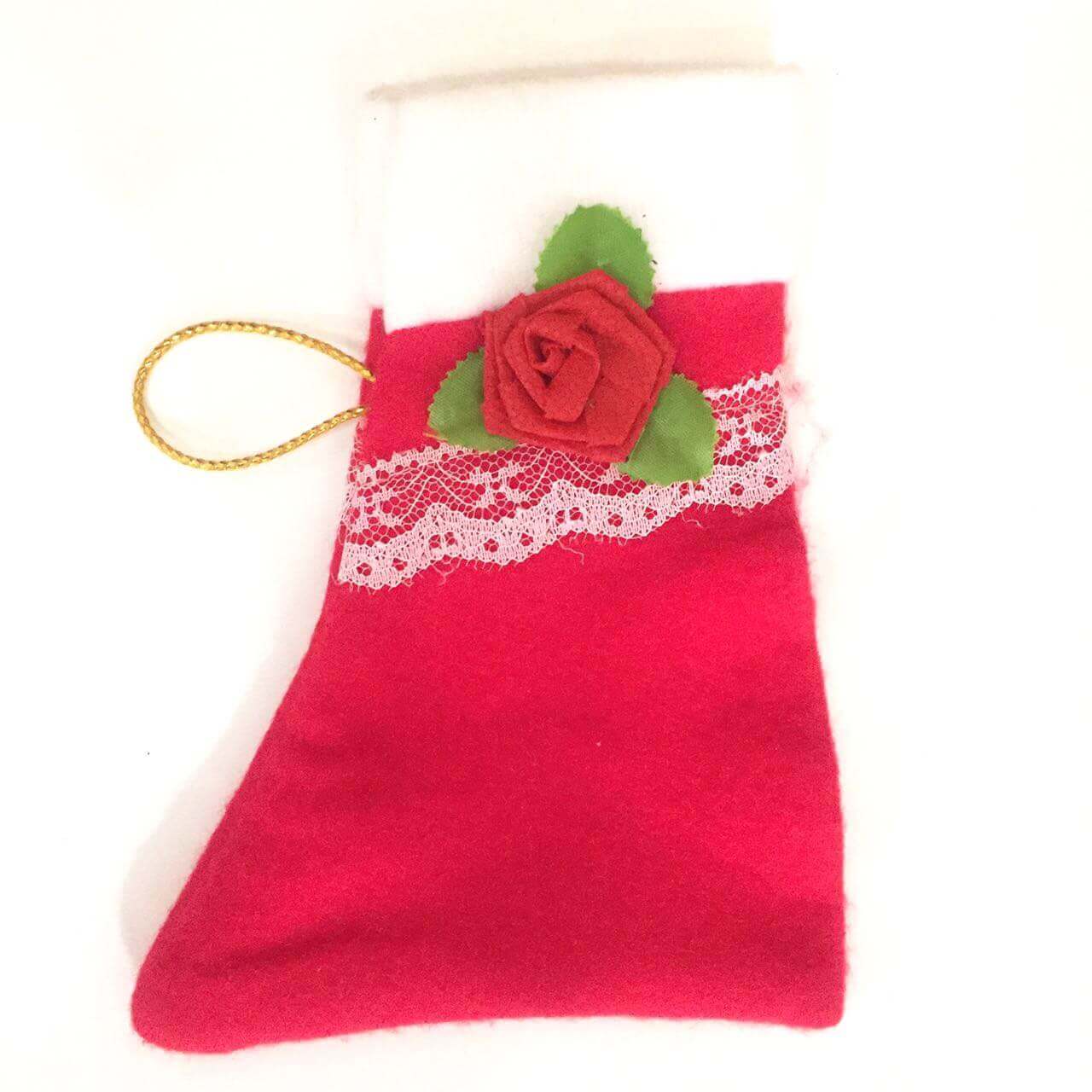 Wanna Party Christmas Stockings with a Red Rose