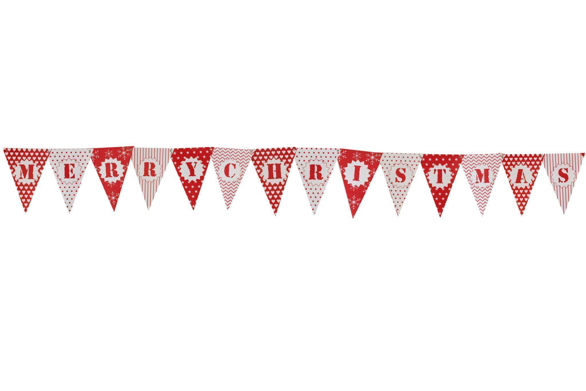 Wanna Party Merry Christmas Bunting Banner - 6FT