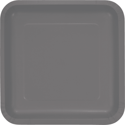 Wanna Party Glamorous Grey Square PaPer Plates 9" - 8PC