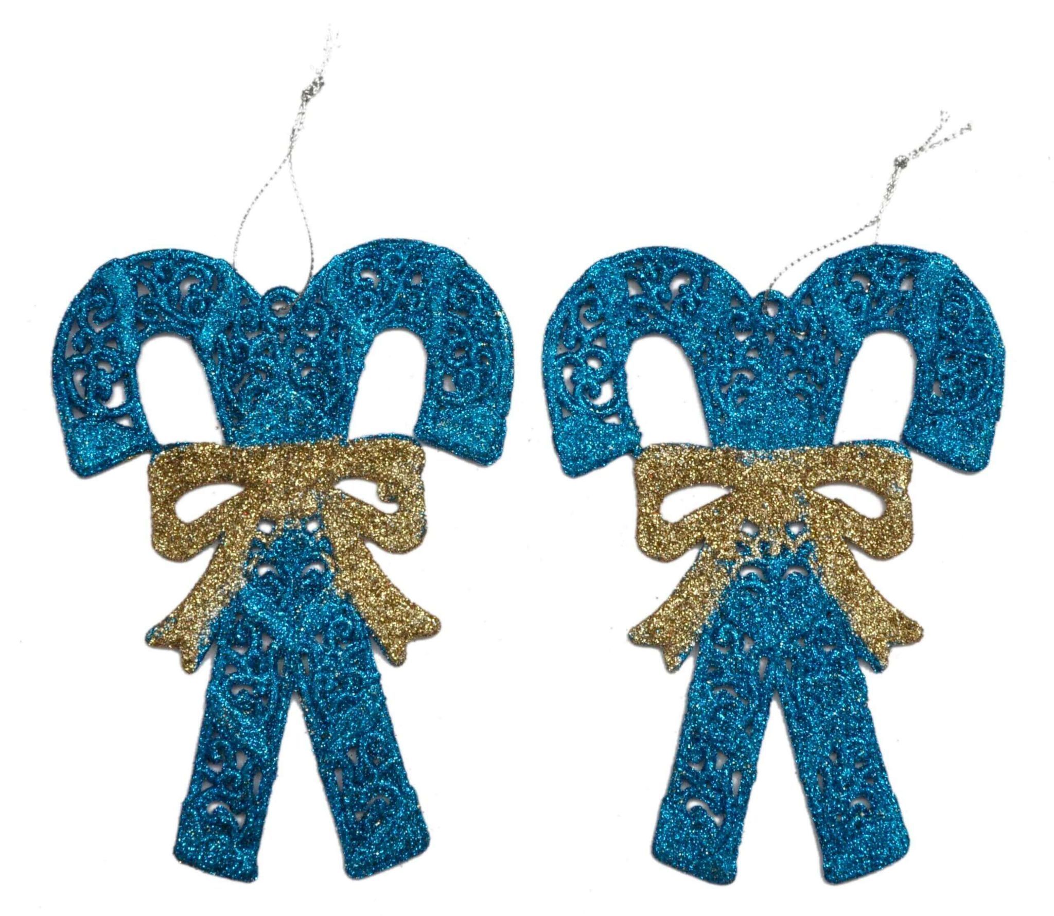 Wanna Party Candy Cane Hangings Blue - 2PC