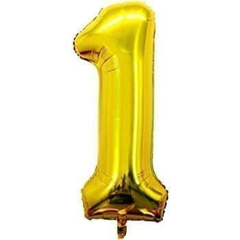 Wanna Party Numerical 1 18" Golden Balloon