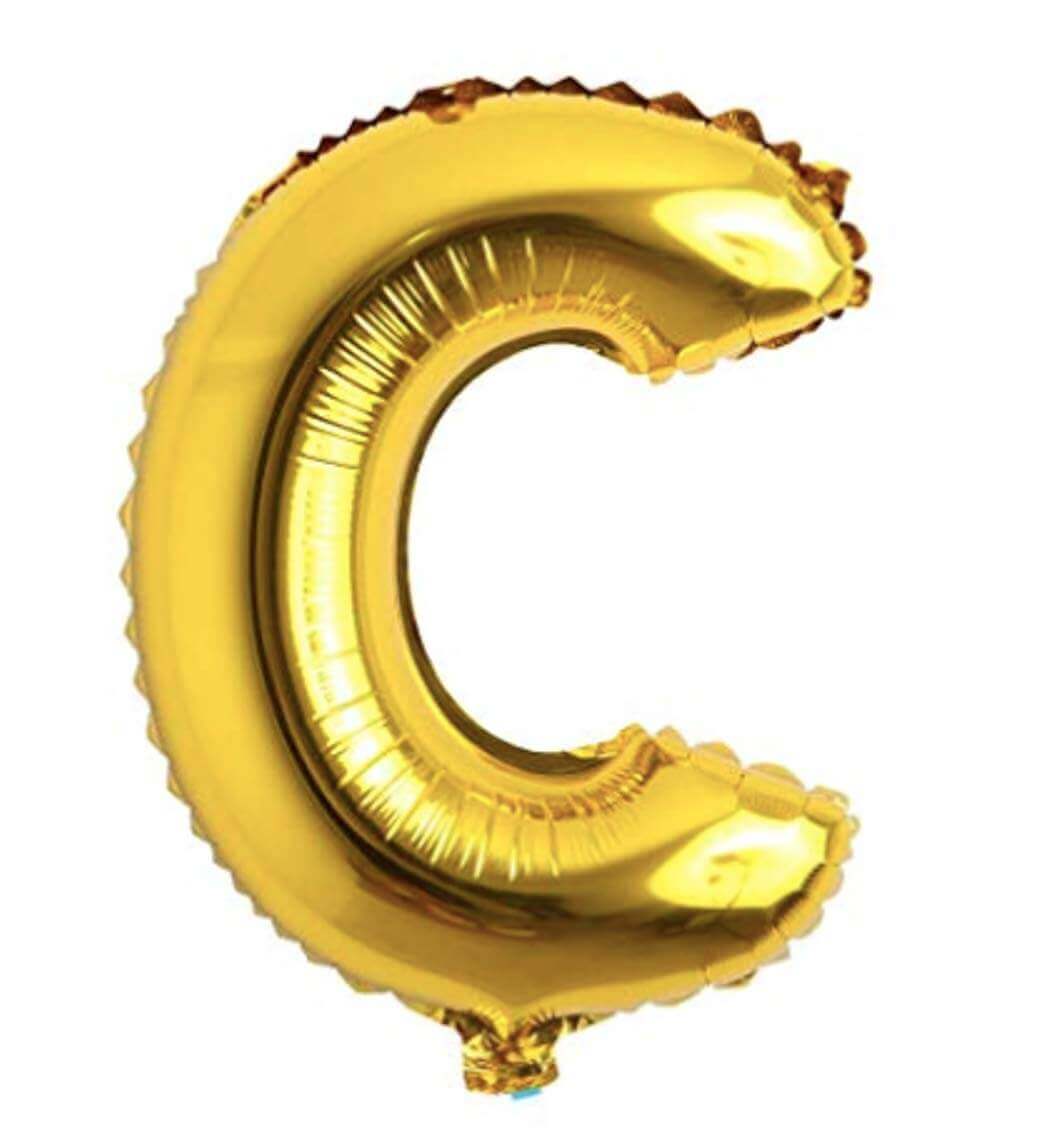 Wanna Party 16" Letter C Golden Balloon