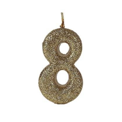 Wanna Party No. 8 Glitter Gold Candle