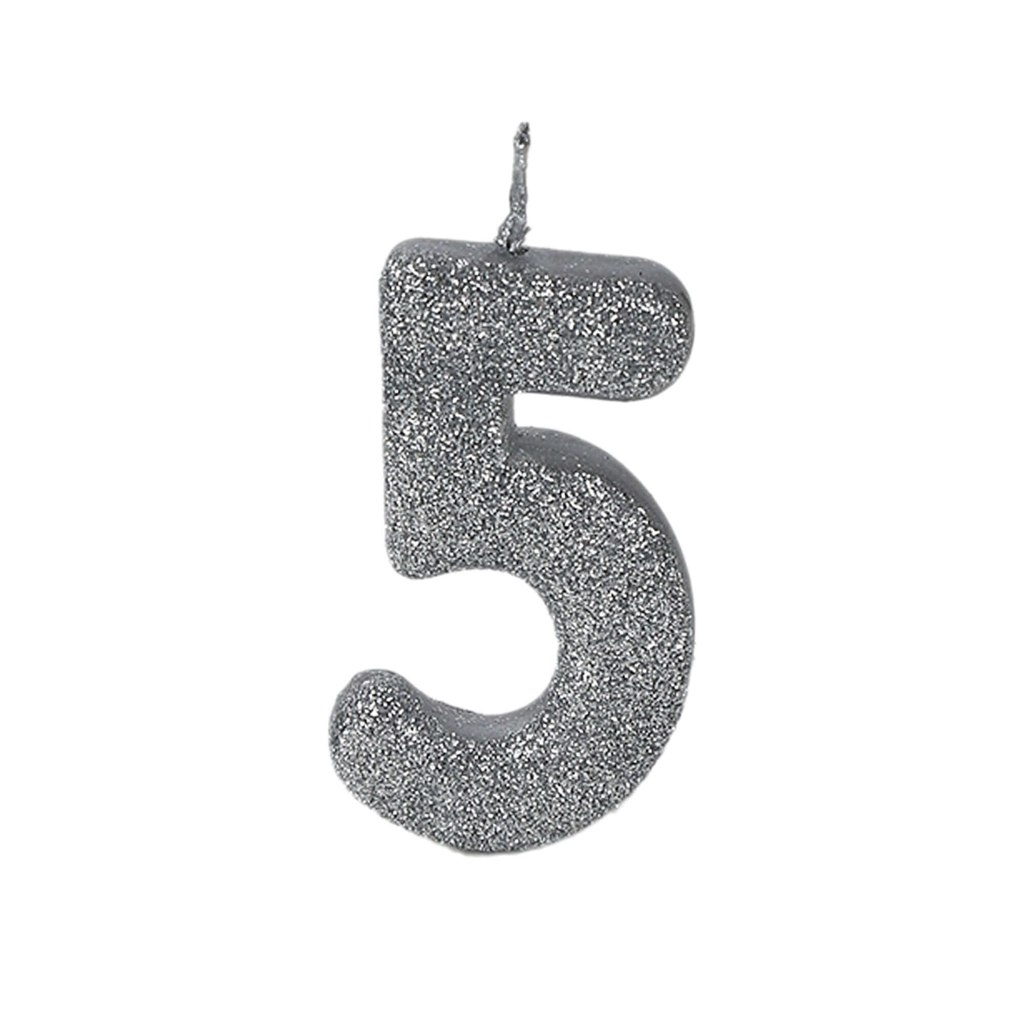 Wanna Party No. 5 Glitter Silver Candle