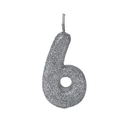 Wanna Party No. 6 Glitter Silver Candle