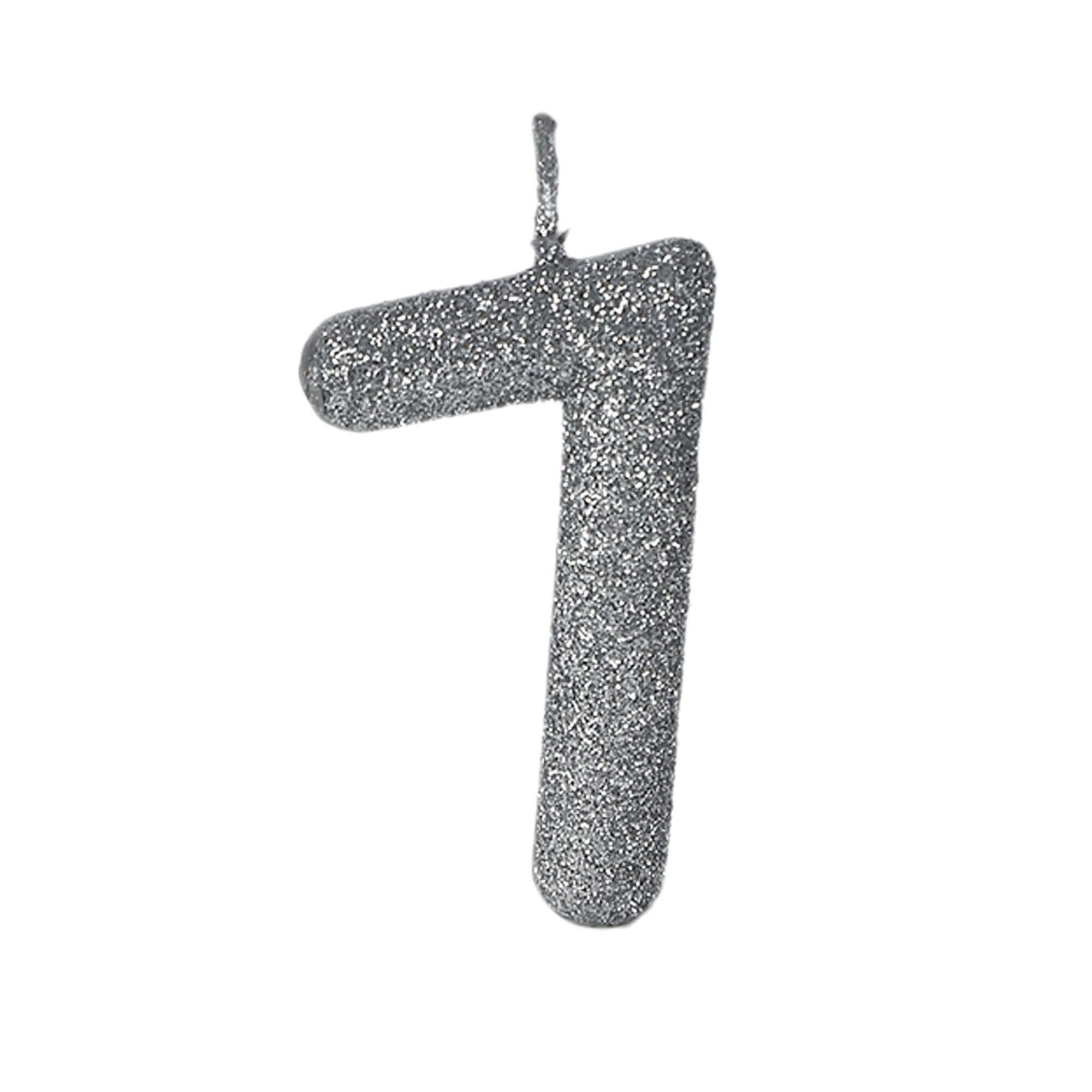 Wanna Party No. 7 Glitter Silver Candle