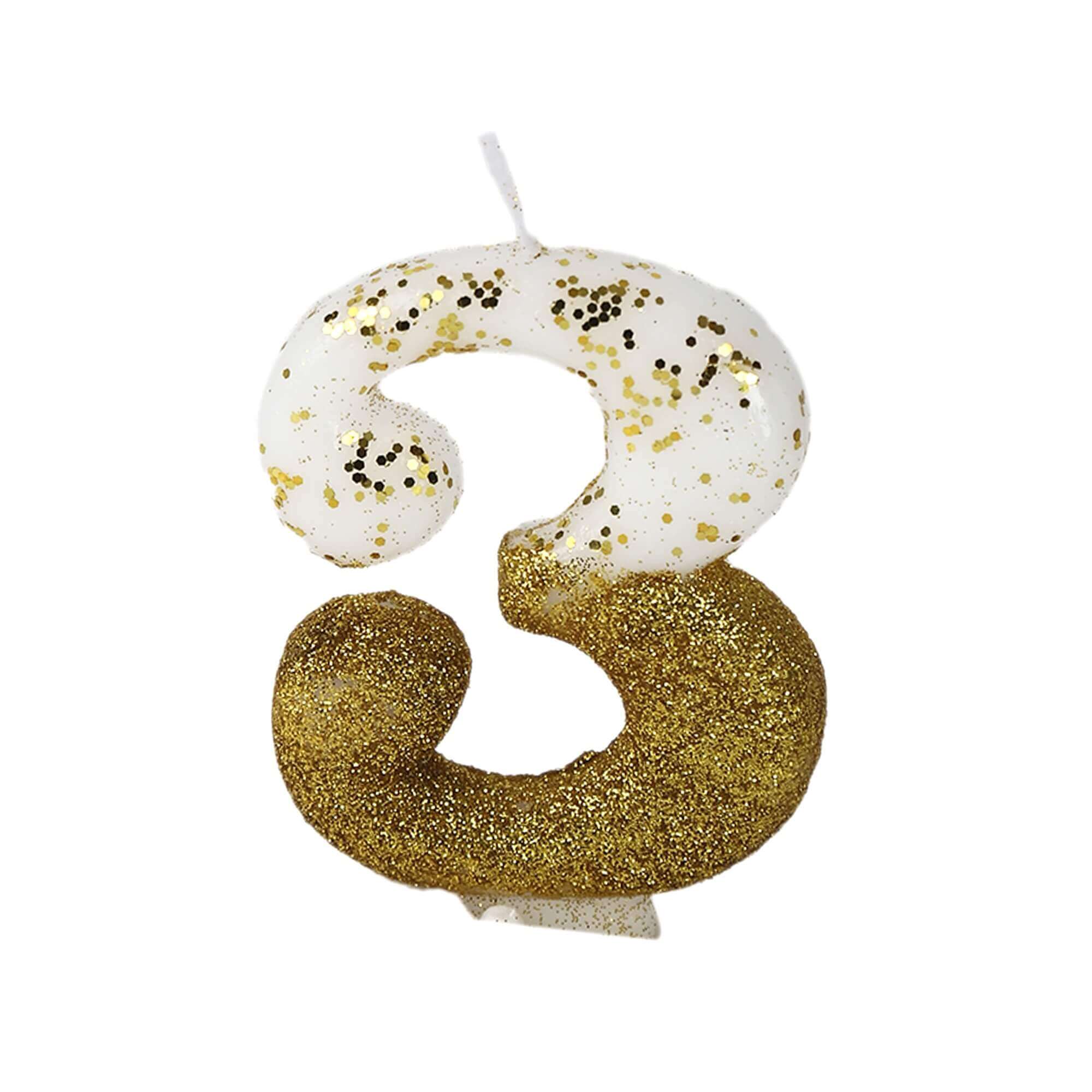 Wanna Party No. 3 Semi Glitter Gold Candle