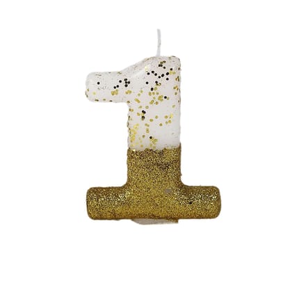 Wanna Party No. 1 Semi Glitter Gold Candle