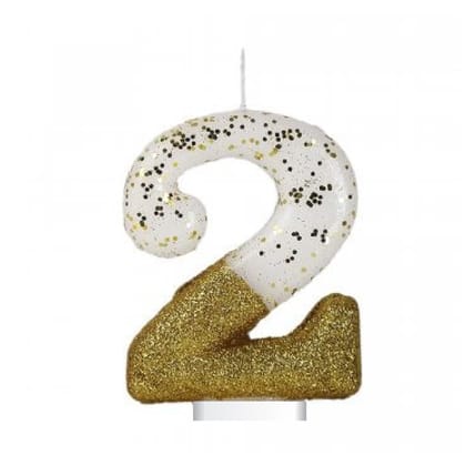 Wanna Party No. 2 Semi Glitter Gold Candle