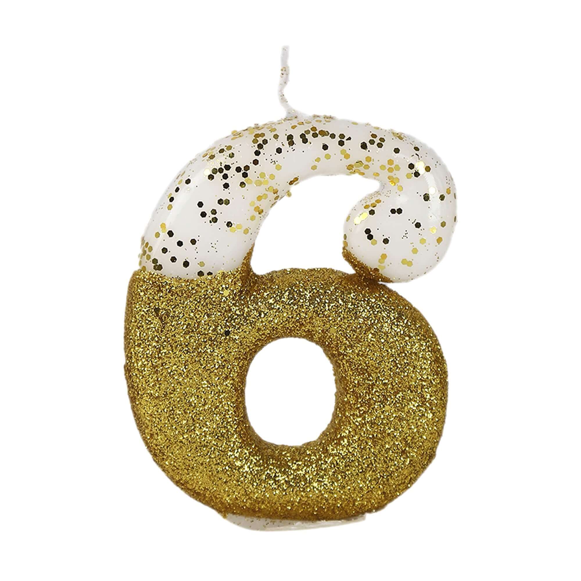 Wanna Party No. 6 Semi Glitter Gold Candle