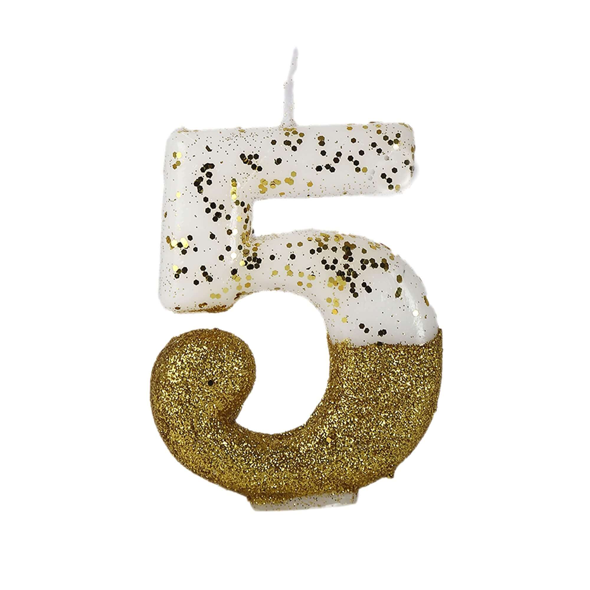 Wanna Party No. 5 Semi Glitter Gold Candle