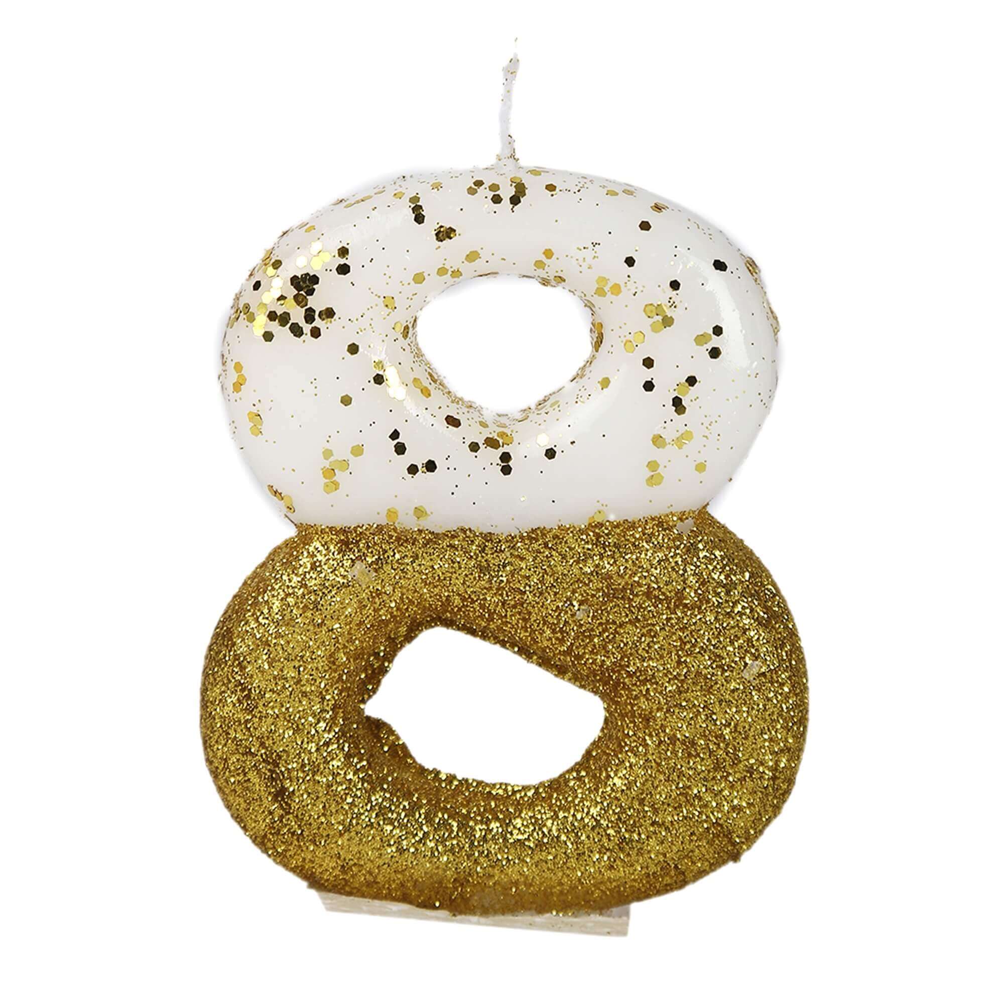 Wanna Party No. 8 Semi Glitter Gold Candle