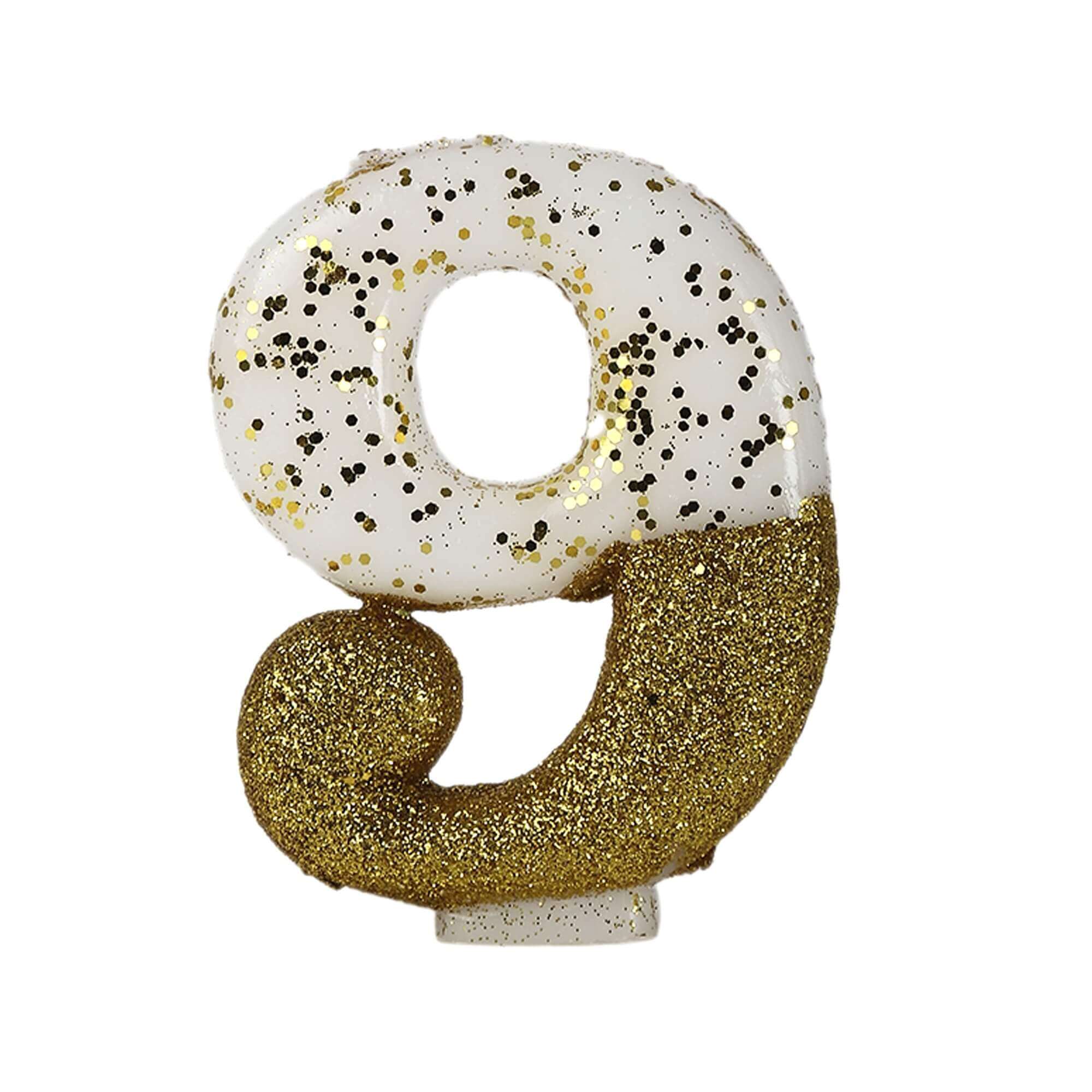 Wanna Party No. 9 Semi Glitter Gold Candle