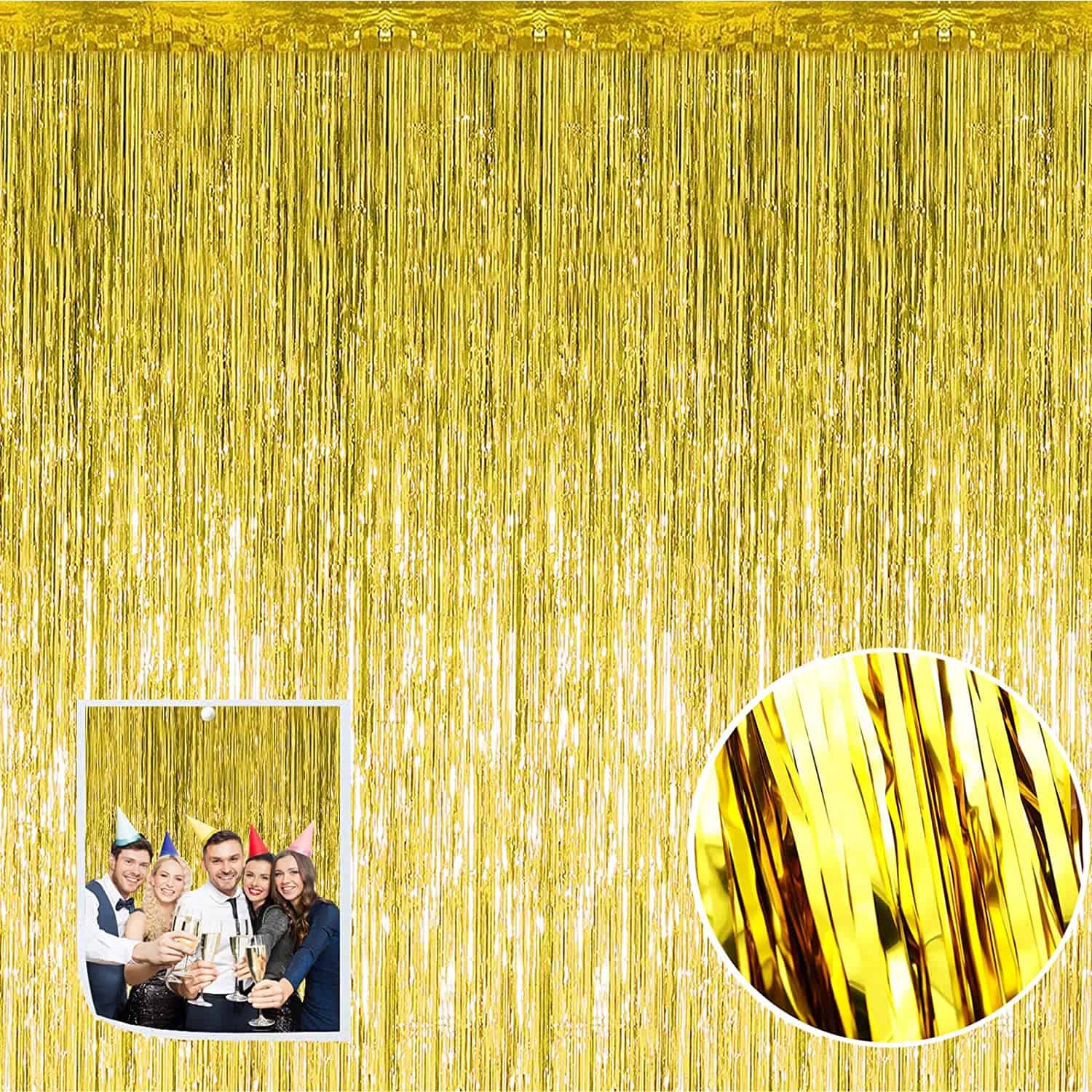 Wanna Party Gold Foil Curtain 7FT X 3 FT