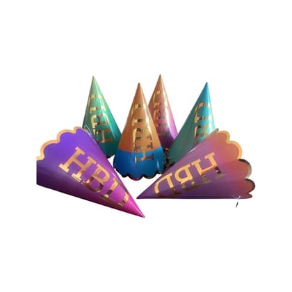 Wanna Party HBD Golden Rim Hats-6PC