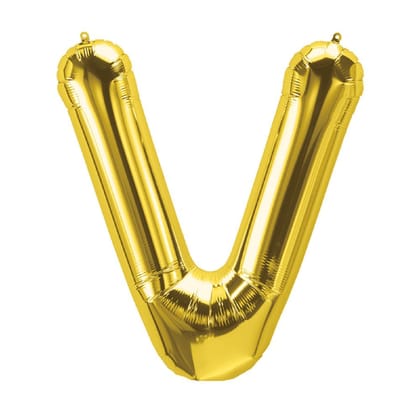 Wanna Party 16" Letter V Golden Balloon