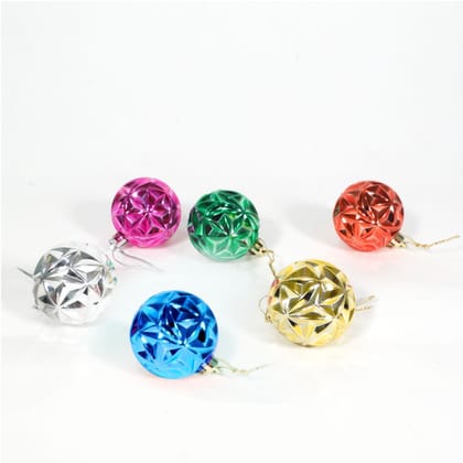 Wanna Party Multicolor Disco Ball Tree Hangings - 6 PC