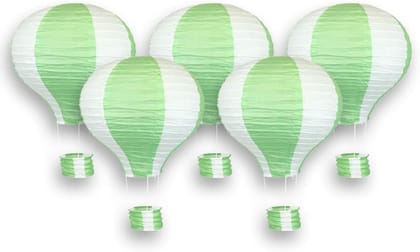 Wanna Party Hot Air Balloons Lanterns Green