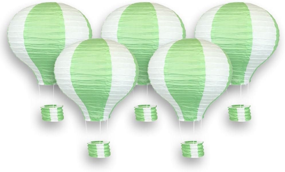 Wanna Party Hot Air Balloons Lanterns Green