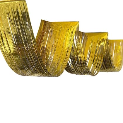 Wanna Party Golden Ceiling Curve Decoration - 15FT X 1FT