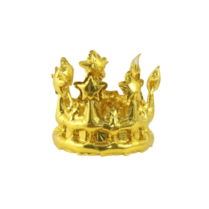 Wanna Party Inflatable Crown ShaPe Gold Balloon