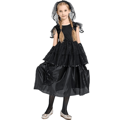 Wanna Party Dark Witchy Bride Halloween Costume Size L