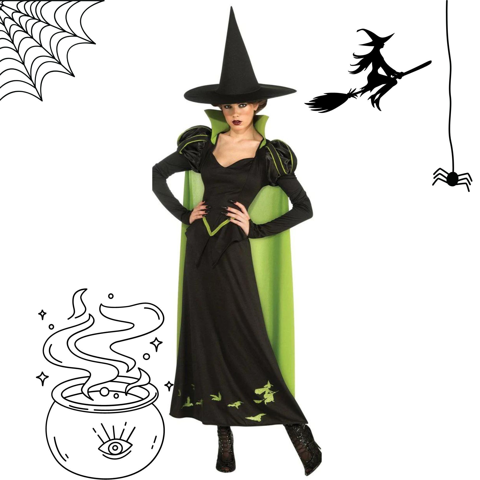 Wanna Party Wicked Witch of the West Costume Size L