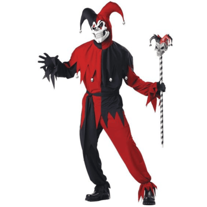 Wanna Party Evil Jester Joker Costume Size S