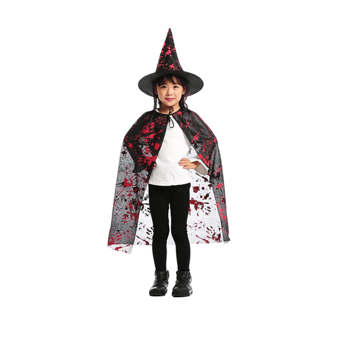 Wanna Party Bloody Red Halloween CaPe for Kids