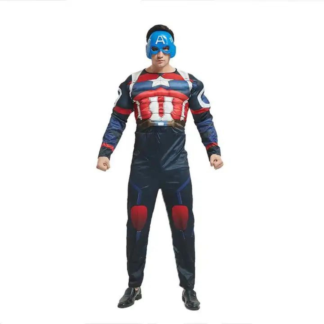 Wanna Party Muscular CaPtain America Costume Adult