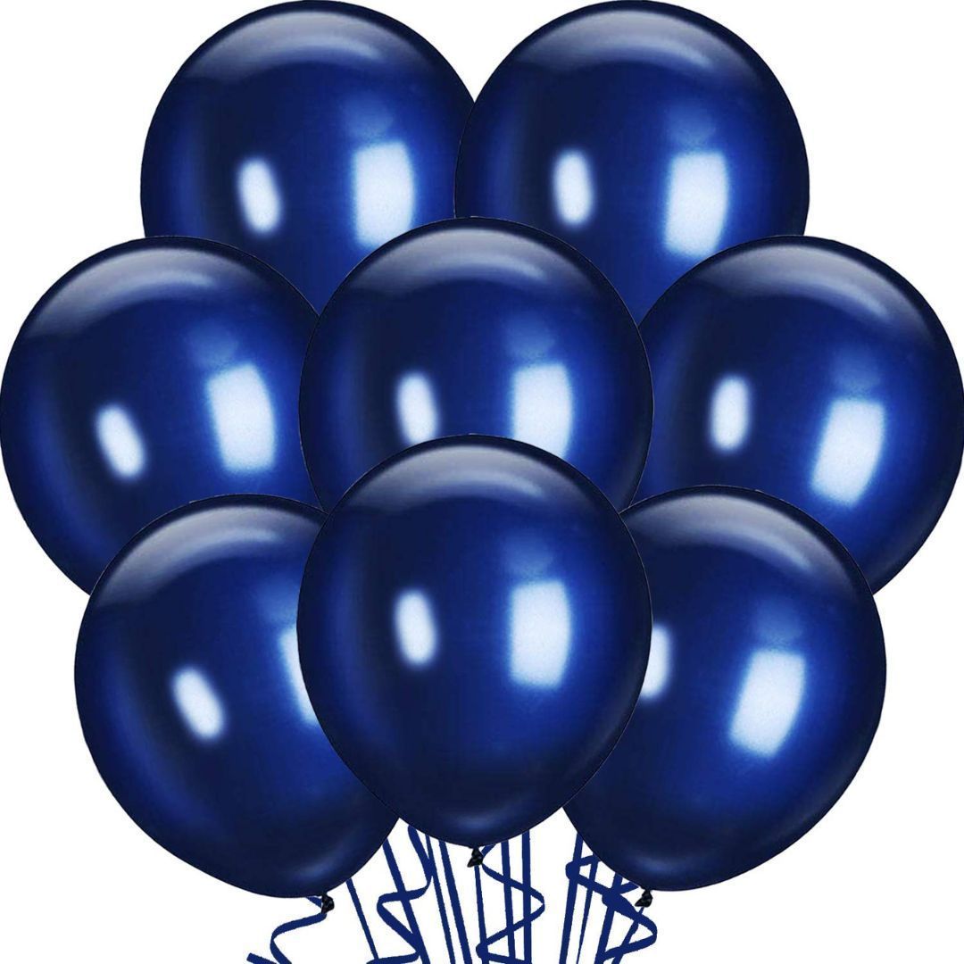 Wanna Party 8" Dark Blue Latex Balloon - 50ct