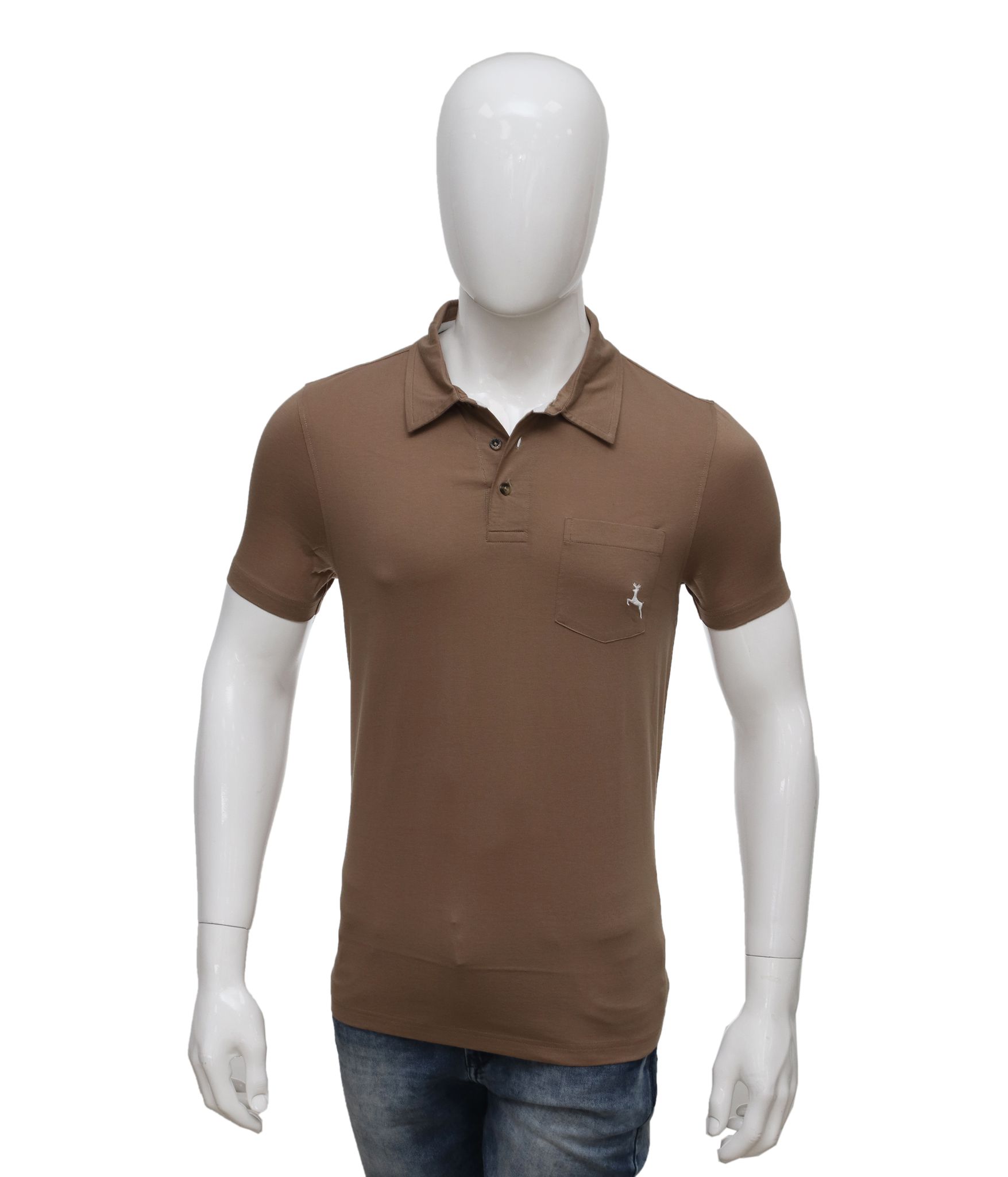 Men' Olive Steen  Solid Polo T-Shirt