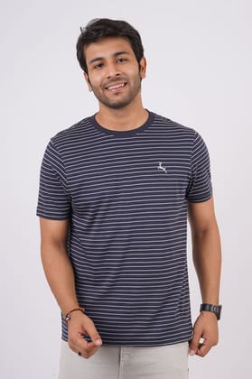 Men's Indian Ink Striped Crew Neck T-Shirt