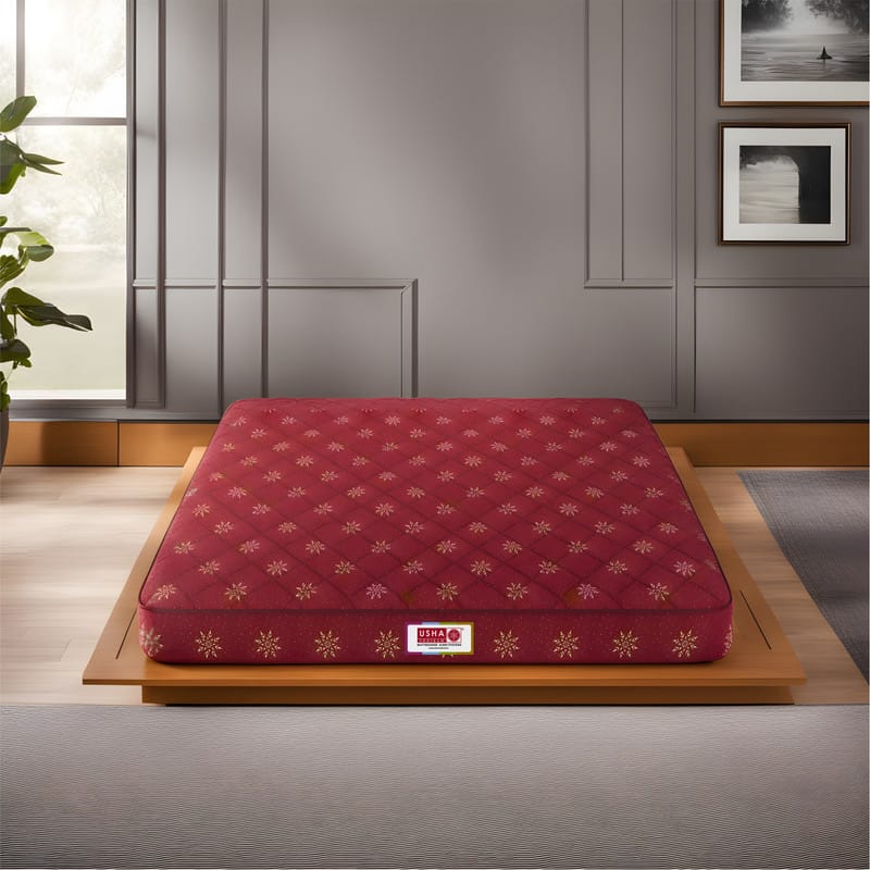 Usha Shriram Resteria Golden Fibre Tech. 8 inch Queen Coir Mattress  (L x W: 72 inch x 60 inch)