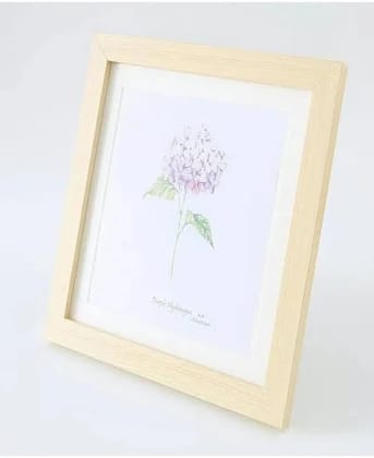  Buy Hydrangea Flower Botanical Art Print - Natural Wood Frame - 8x10"