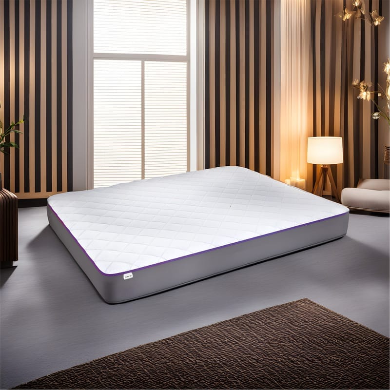 SLEEP SPA Dual Comfort - Hard & Soft- with Comfort Cubes and Rebotech Tech. 10 inch King High Resilience (HR) Foam Mattress  (L x W. 72 inch x 72 inch)