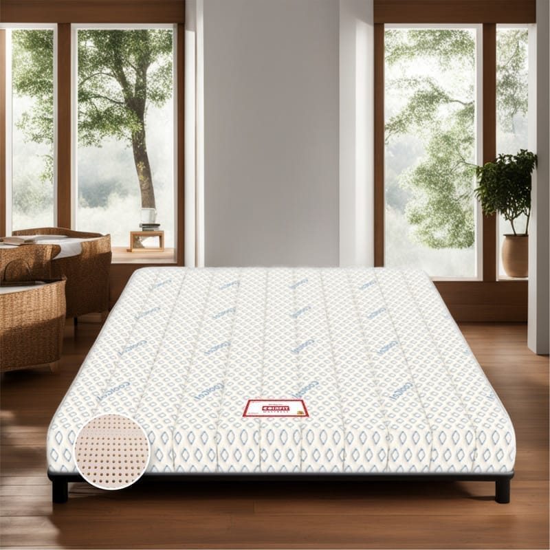 COIRFIT BIOLIFE 7-Zone LATEX with Talalay Tech 5 inch Single Latex Foam Mattress (L x W: 72 inch x 30 inch)