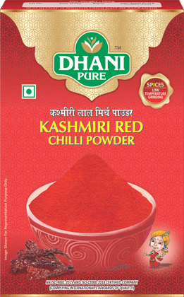 DHANI PURE KASHMIRI RED CHILLI POWDER BOX (MRP : RS. 10/- ONLY)