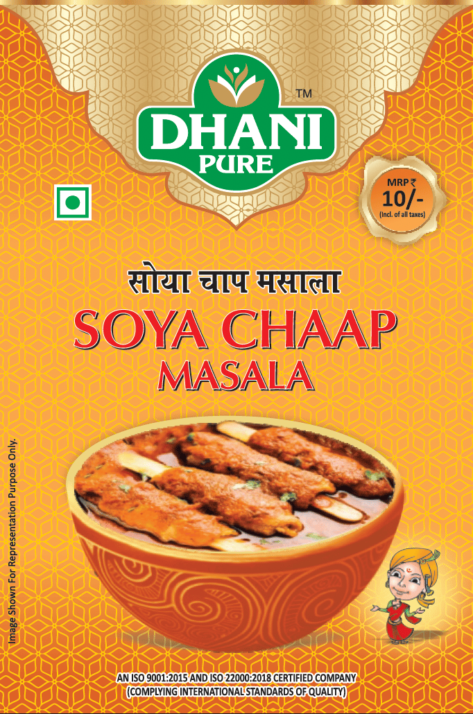 Dhani Pure Soya Chaap Masala Box (MRP : RS. 10/- ONLY)