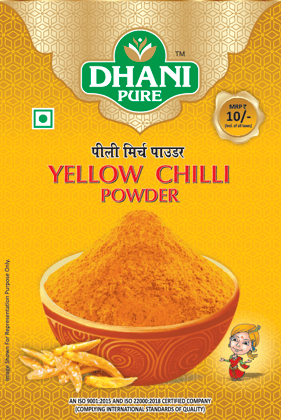 DHANI PURE YELLOW CHILLI POWDER BOX (MRP : RS. 10/- ONLY)