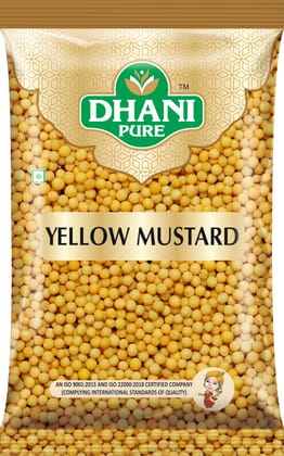 DHANI PURE YELLOW MUSTARD WHOLE, 100g