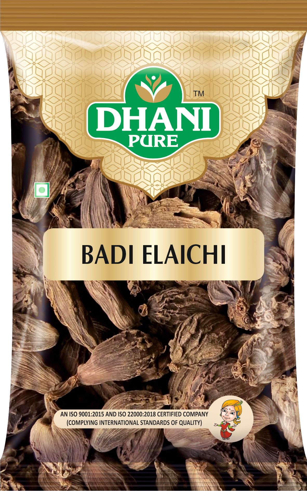 DHANI PURE LARGE CARDAMOM / BADI ELAICHI WHOLE, 50g