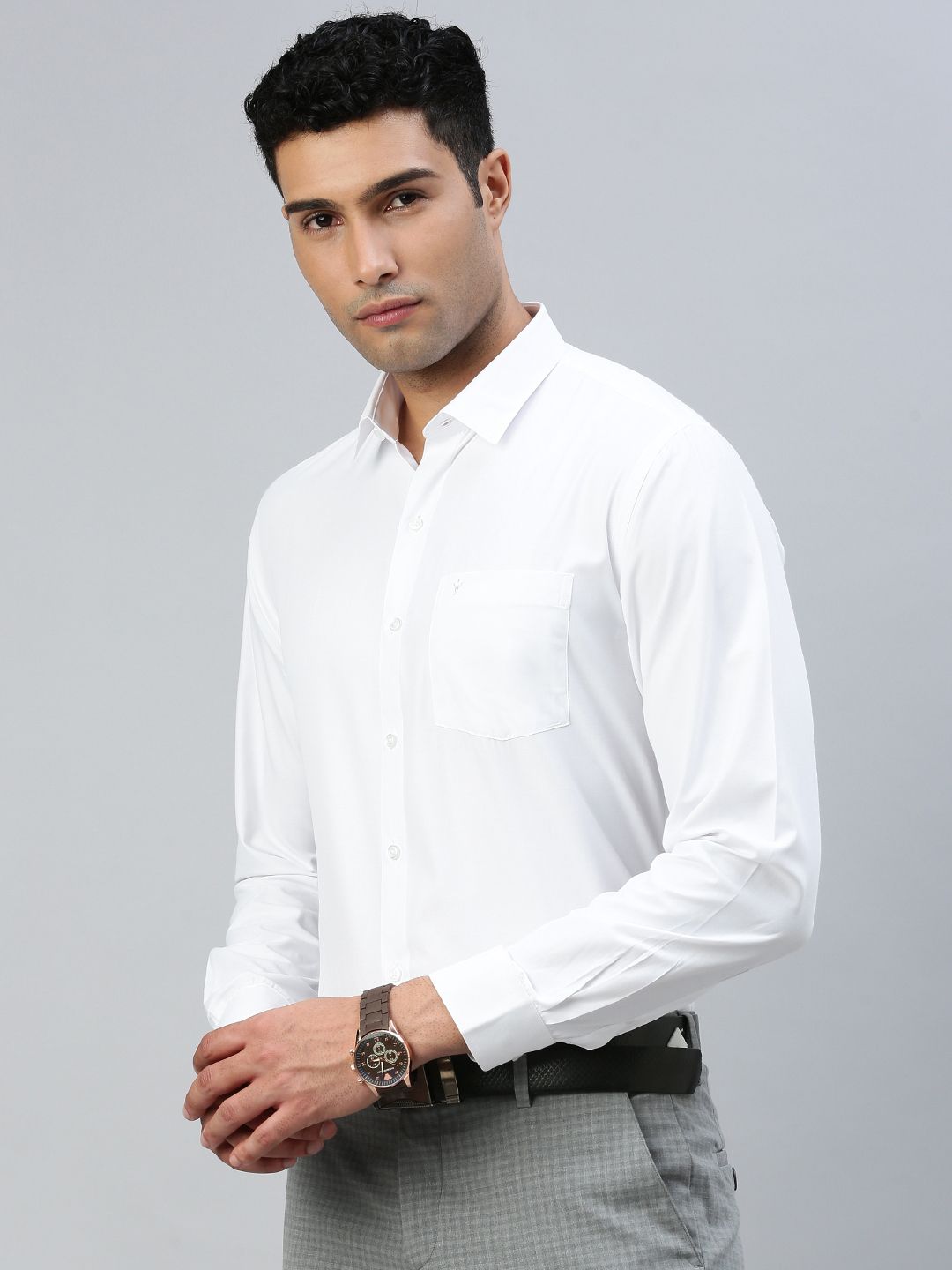 Mens Cotton White Shirt Full Sleeves Winner Plus Size