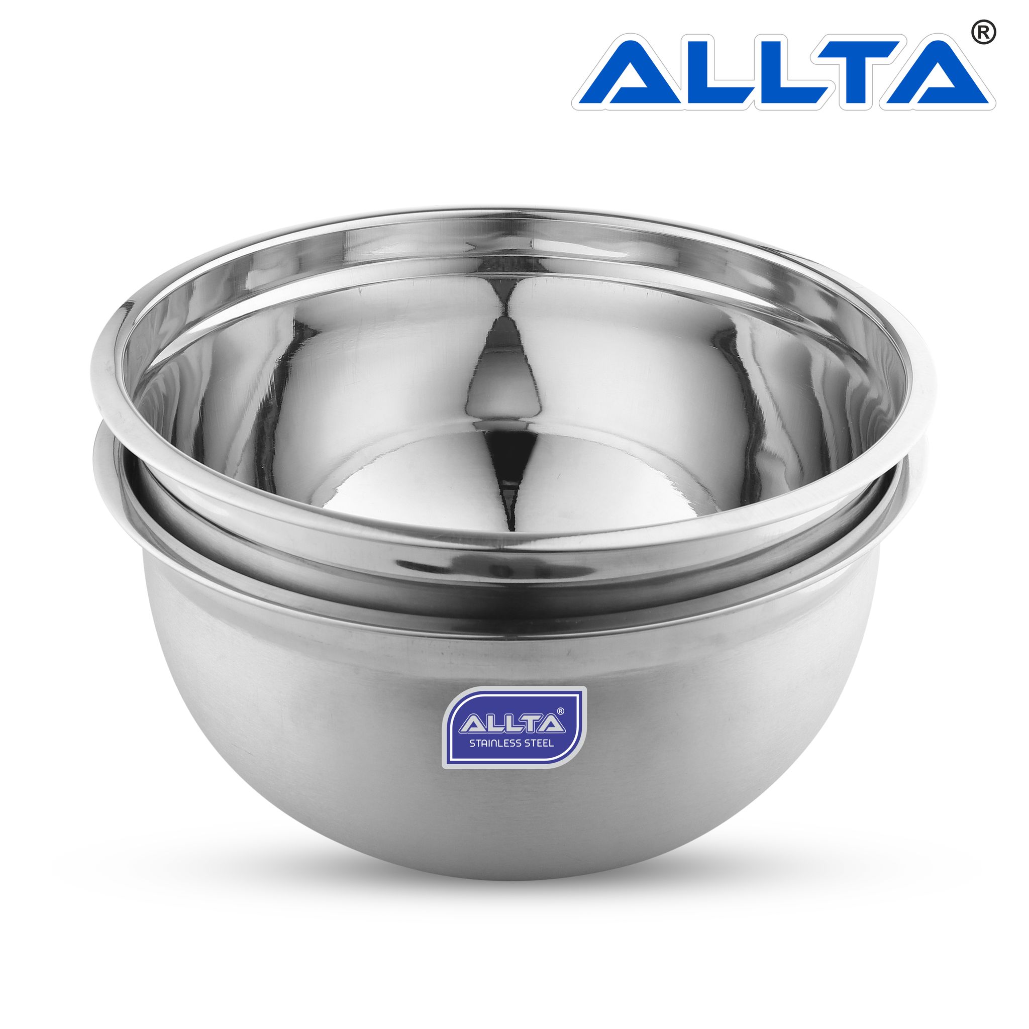 ALLTA Export Quality Heavy Gauge  Stainless Steel German Bowl Set of 2 Pcs - 26cm|4500 ML Each| Salad Bowl | Mixing Bowl | Extra Deep