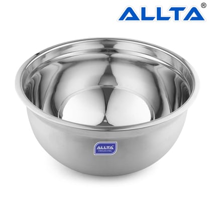 ALLTA Export Quality Heavy Gauge Stainless Steel German Bowl - 25cm |4500ML| Salad Bowl | Mixing Bowl | Extra Deep