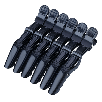  Black Hair Claw Clips for Women and Girls, 4.3 Inches Large Hair Clips for Thick Hair, Strong Hold No Slip Hair Accessories for Styling, Salon, and Home Use (6 Pack)