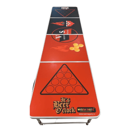 Wanna Party Beer Pong Table Black & Red